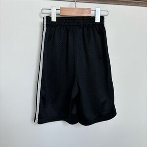 Adidas Kids Black Shorts with White Stripes - kid’s size 5
